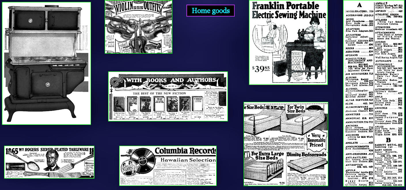 Sears home goods, 1920s